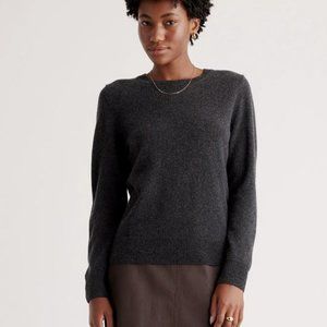 Quince Sweater Women Charcoal Mongolian Cashmere Crew Neck Long Sleeve S